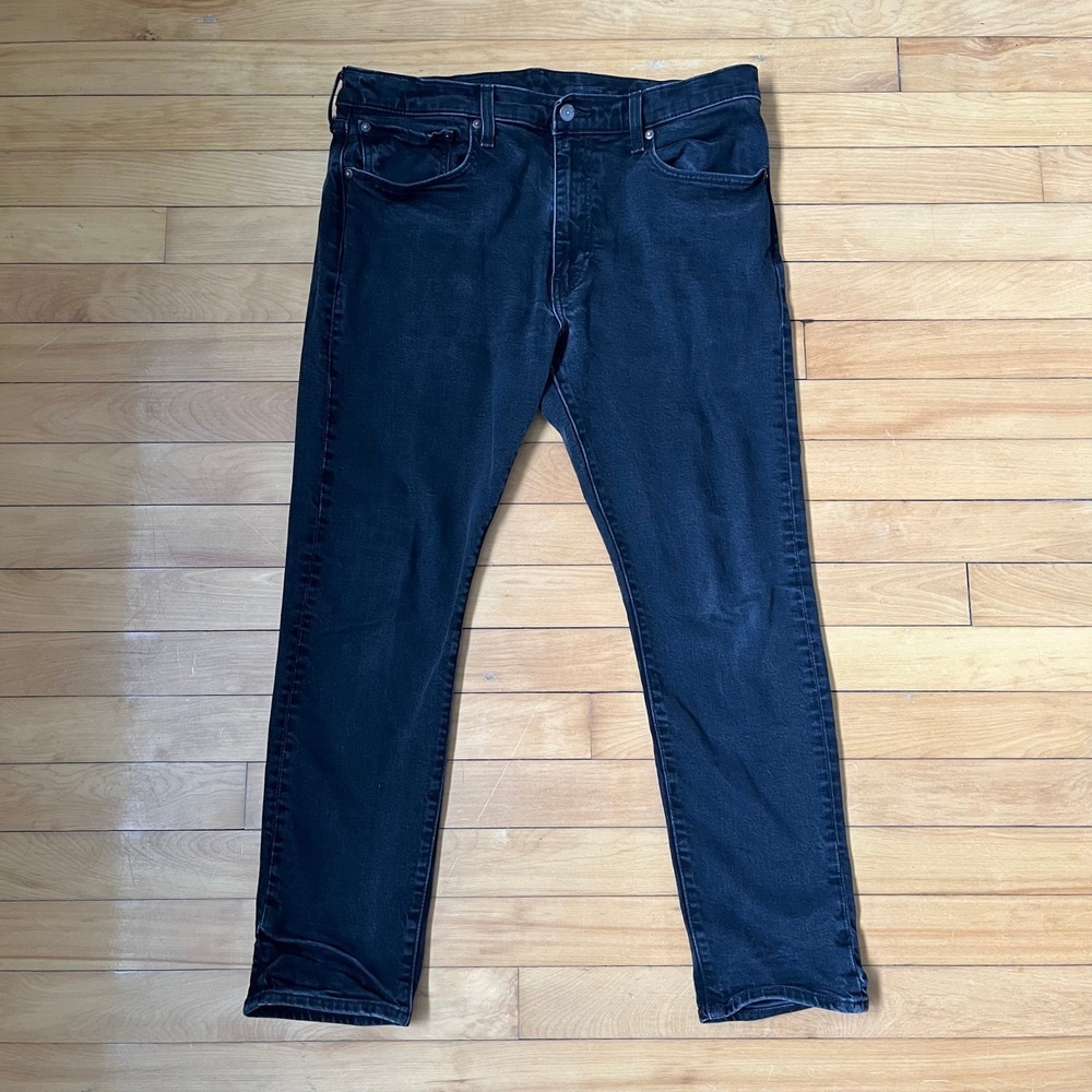 Levis 512 Jeans Mens 36x30 Faded Black Denim Pants 5-Pocket Zip Fly